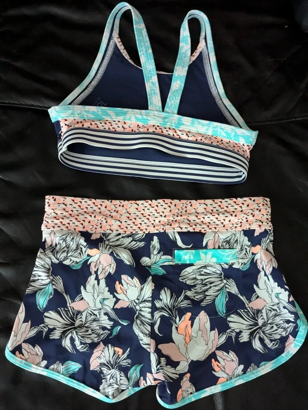 Athleta Girl Tankini Top Swim Shorts Large Size 12